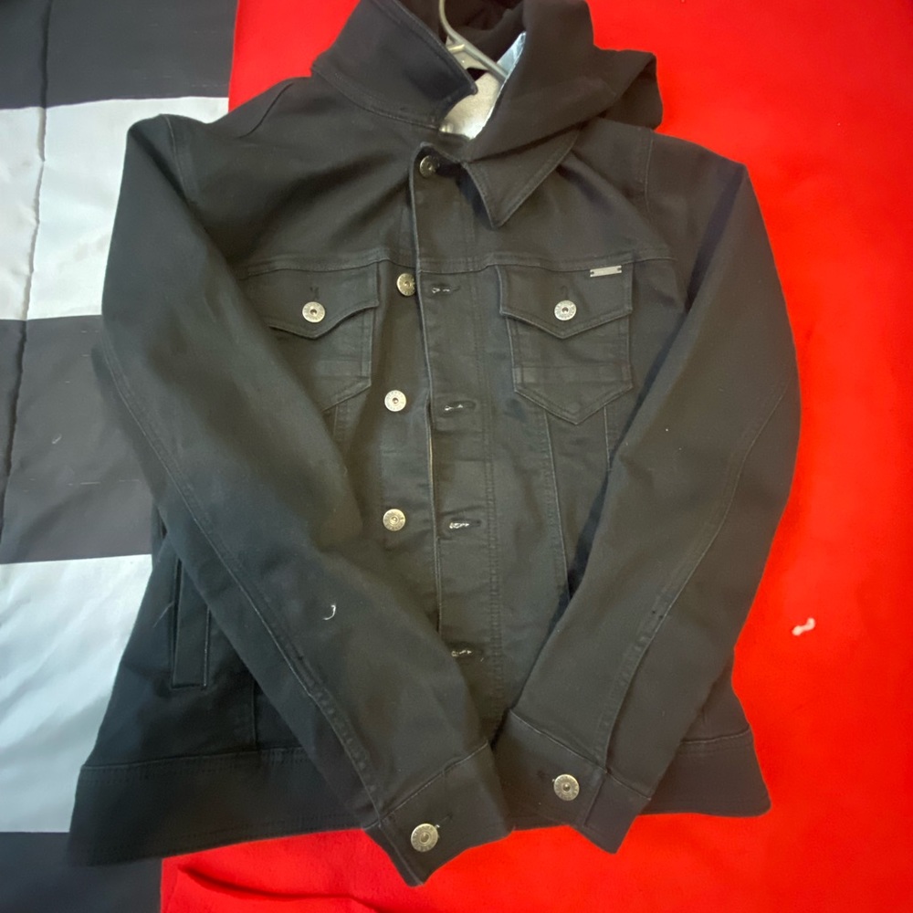 Jeaniologie Black Mens Jean Jacket Small